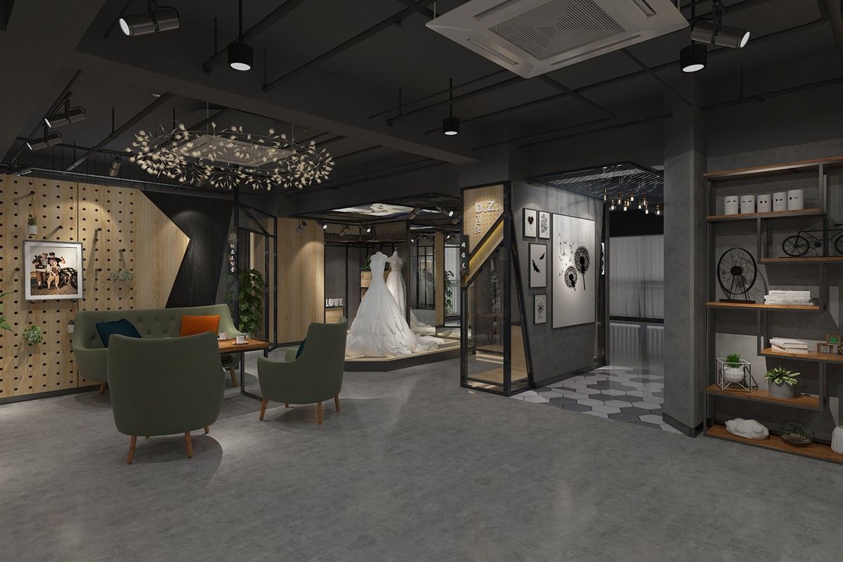 婚紗攝影工作室300平方展廳裝修